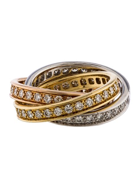 cartier diamond trinity ring replica|cartier trinity rolling ring.